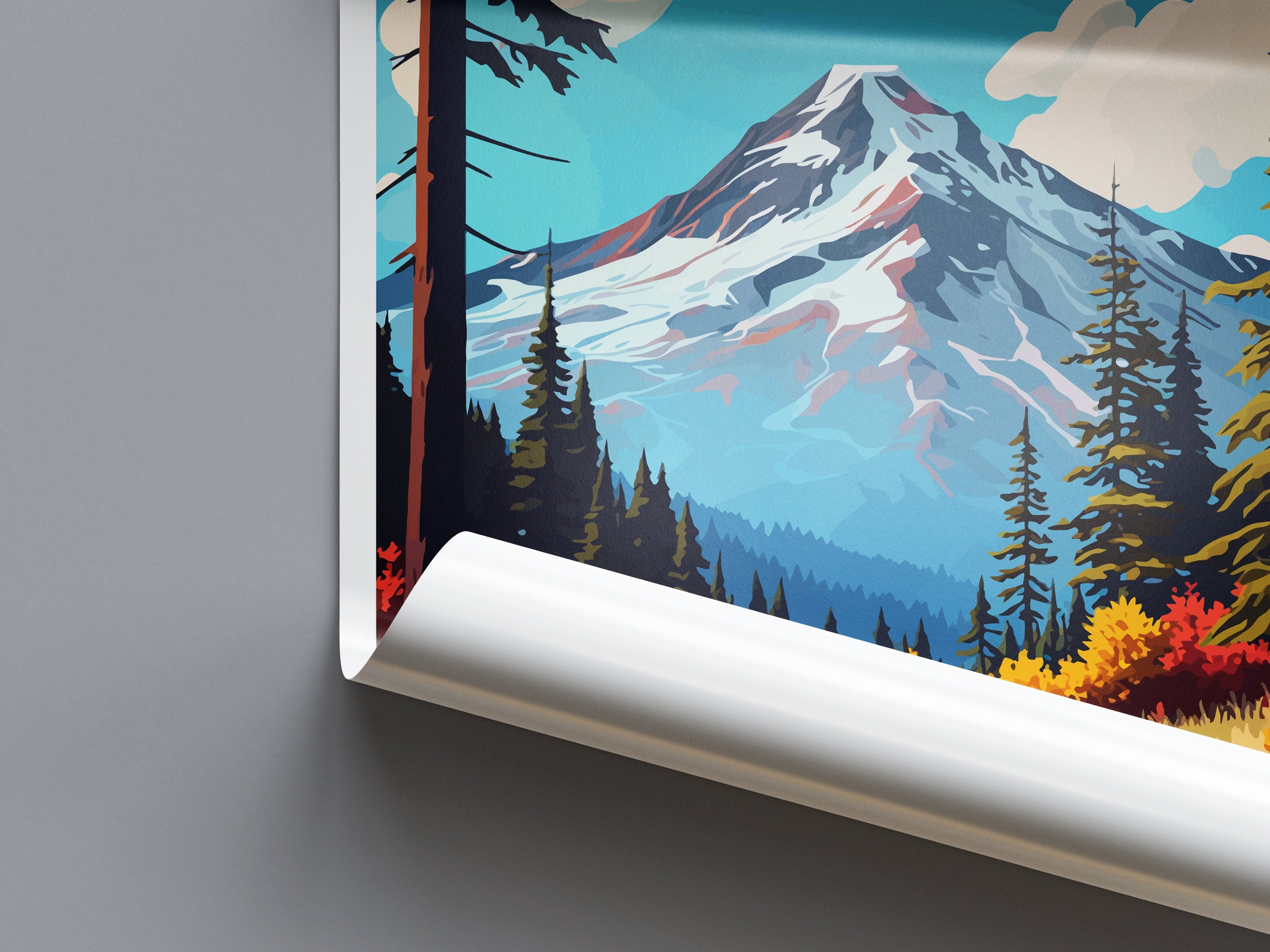 Mount Hood National Forest Travel Print