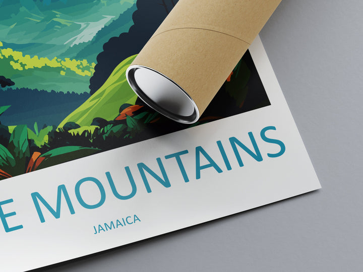 Blue Mountains Travel Print Wall Art Blue Mountains Wall Hanging Home Décor Blue Mountains Gift Art Lovers Wall Art Caribbean Travel Print
