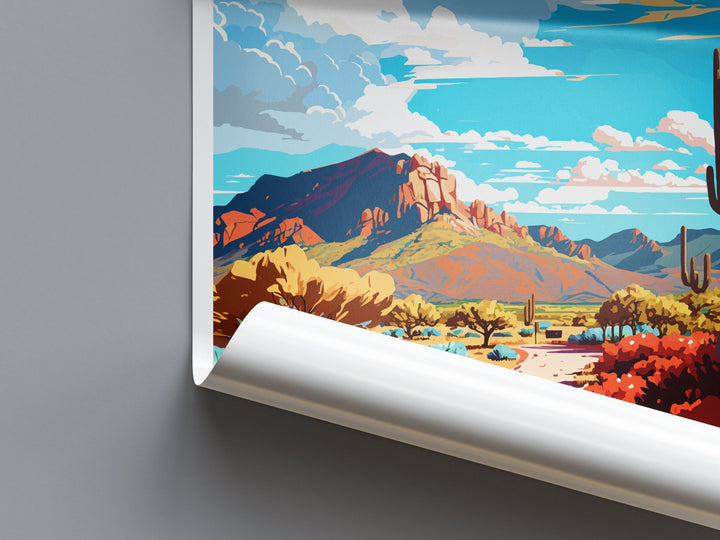 Oro Valley Travel Print Wall Art Oro Valley Wall Hanging Home Décor Oro Valley Gift Art Lovers Arizona Art Lover Gift Arizona Travel Art