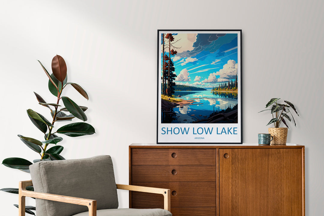 Show Low Lake Travel Print Wall Art Show Low Lake Wall Hanging Home Décor Show Low Lake Gift Art Lovers Arizona Art Lover Gift Arizona