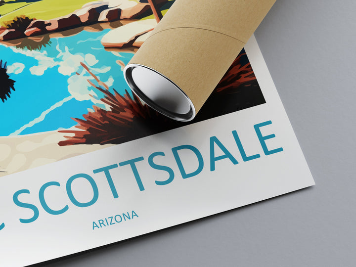 Tpc Scottsdale Golf Travel Print Wall Art Tpc Scottsdale Wall Hanging Home Décor Tpc Scottsdale Gift Art Lovers Arizona Art Travel Poster