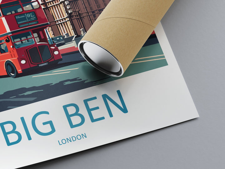 Big Ben Travel Print Wall Art Big Ben Wall Hanging Home Décor London Gift Art Lovers Big Ben Art Lover Gift Big Ben Travel Gift