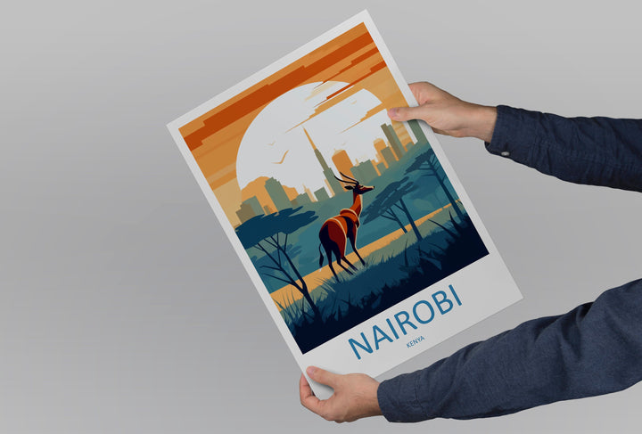 Nairobi Travel Print Wall Art Nairobi Wall Hanging Home Décor Nairobi Gift Art Lovers Kenya Art Lover Gift Kenya Travel Print