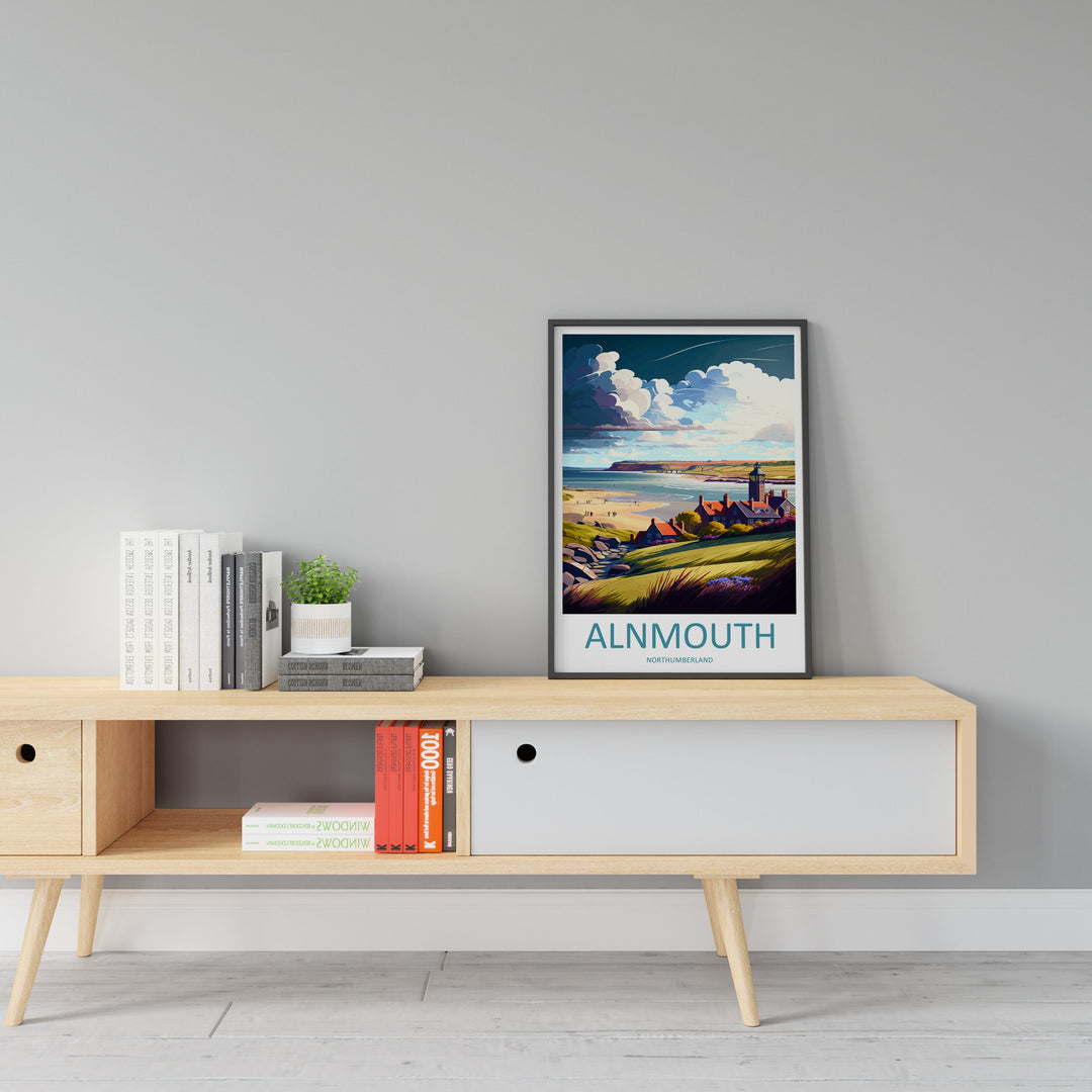 Alnmouth Travel Print Wall Art Alnmouth Wall Hanging Home Décor Alnmouth Gift Art Lovers England Art Lover Gift Print