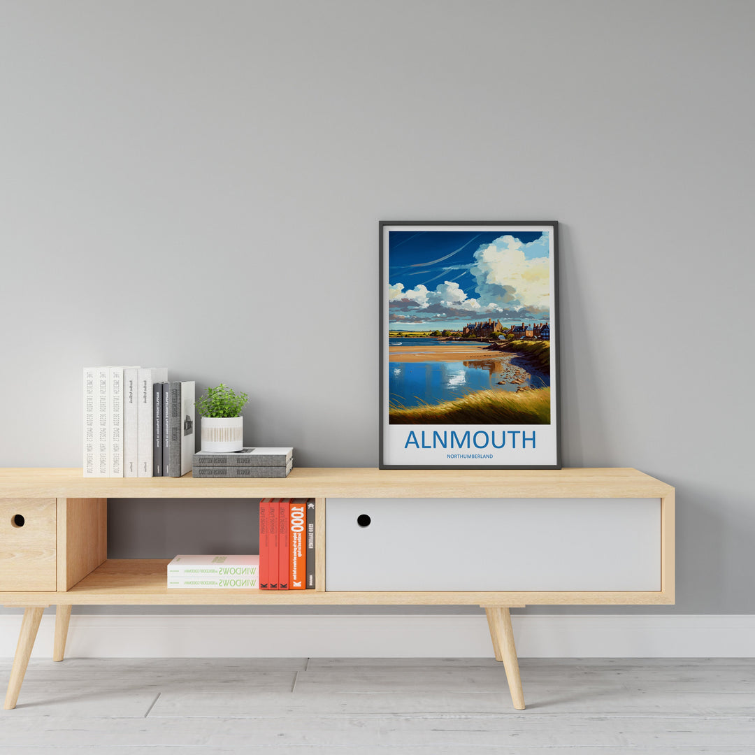 Alnmouth Travel Print Wall Art Alnmouth Wall Hanging Home Décor Alnmouth Gift Art Lovers England Art Lover Gift Print