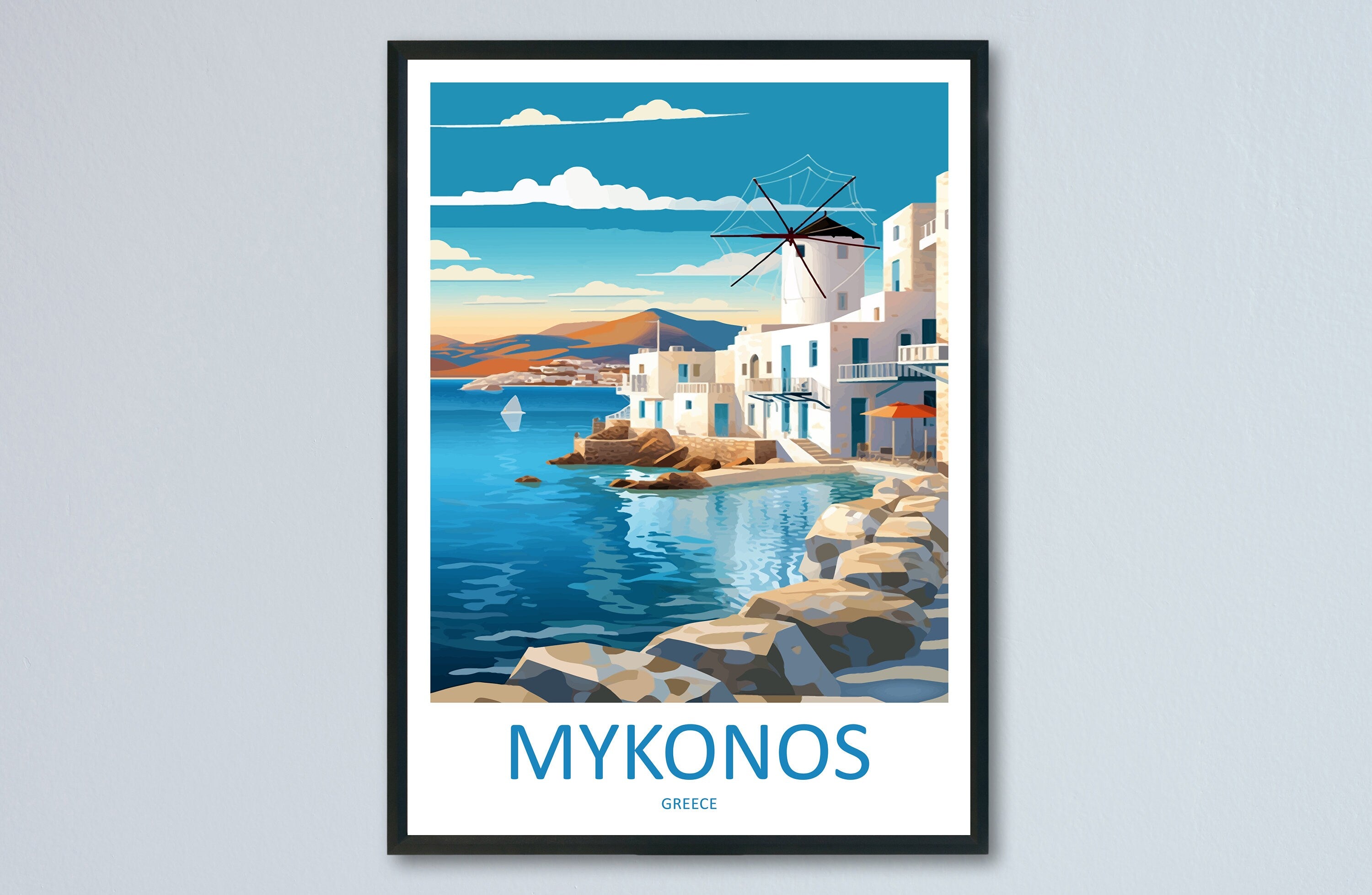 Mykonos Travel Print