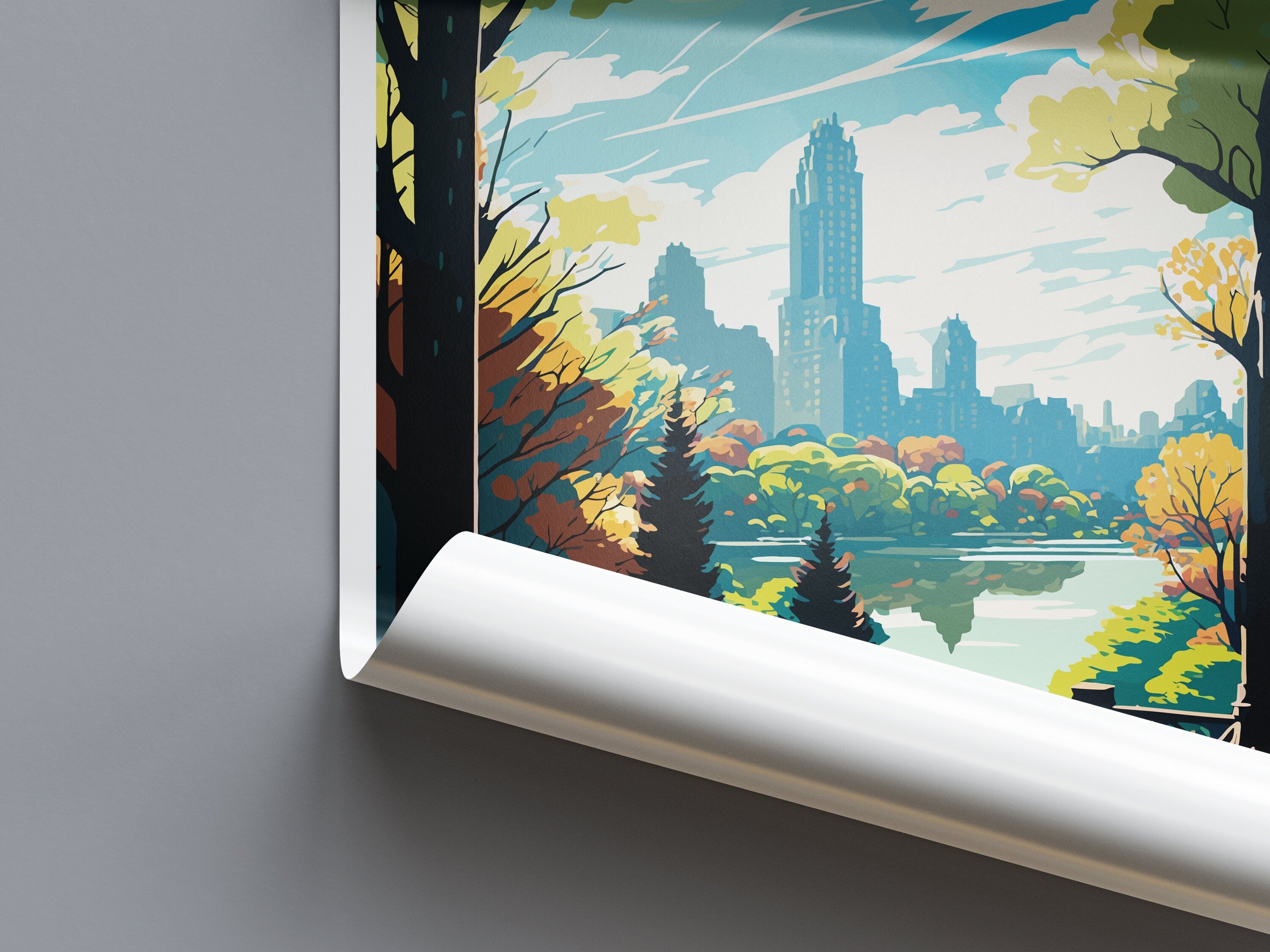 Central Park Travel Print