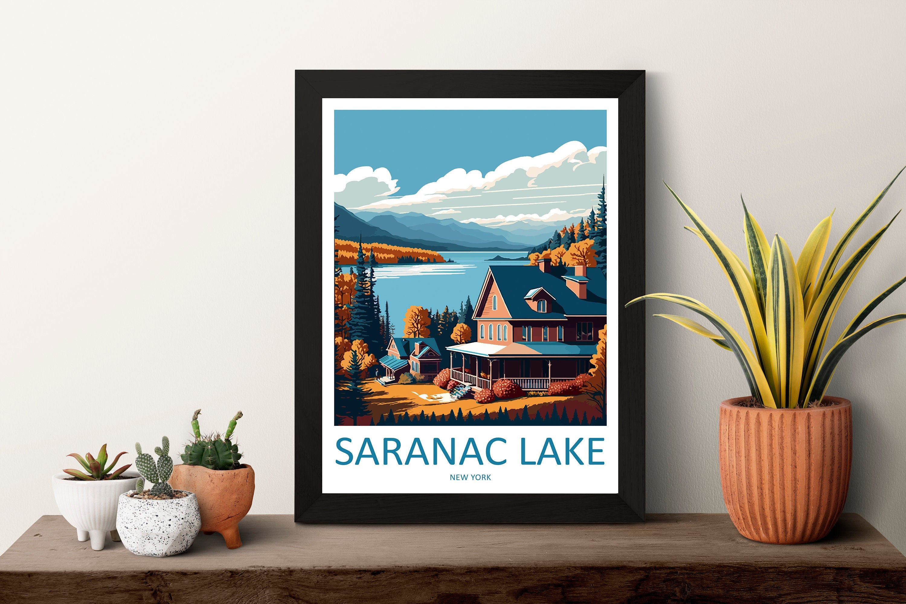 Saranac Lake Travel Print