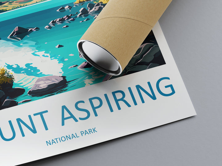 Mount Aspiring National Park Travel Print Wall Art Mount Aspiring Wall Hanging Home Décor Mount Aspiring Gift Art Lovers New Zealand Art
