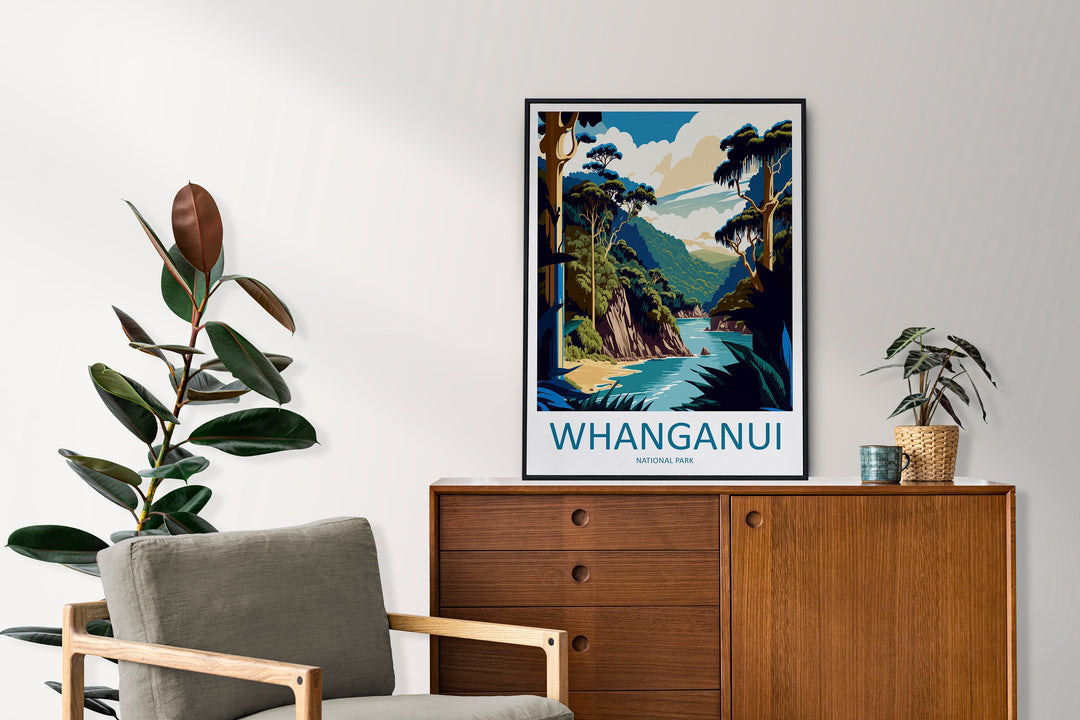 Whanganui National Park Travel Print Wall Art Whanganui Wall Hanging Home Décor Whanganui Gift Art Lovers New Zealand Art