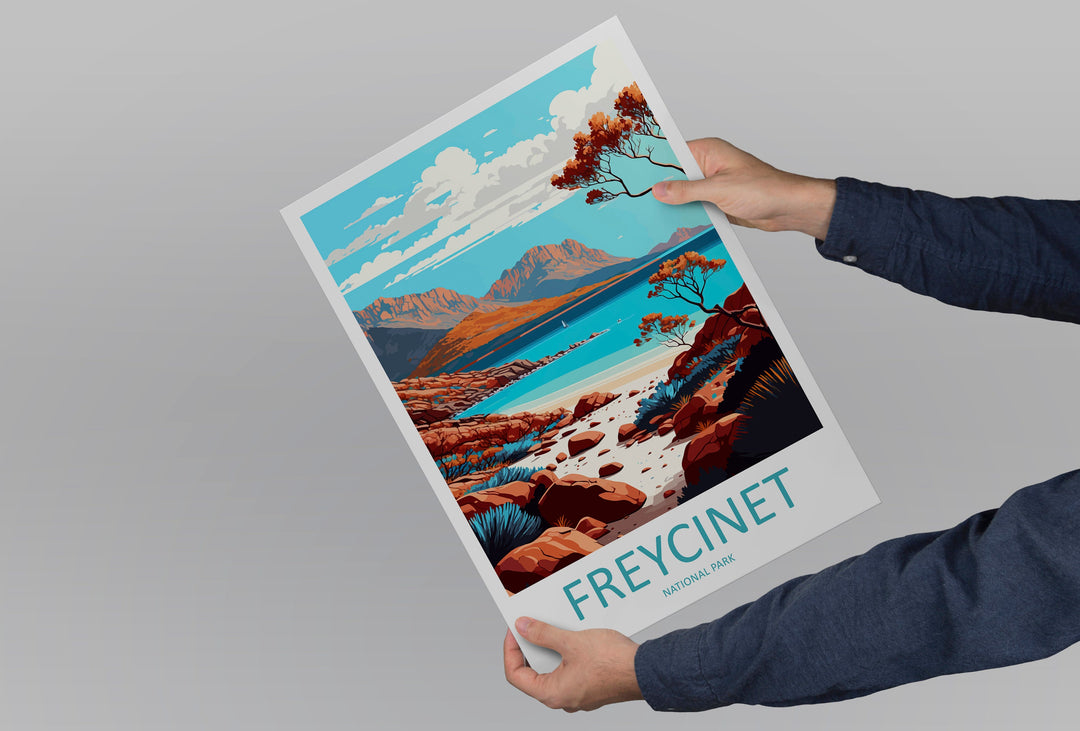 Freycinet National Park Travel Print Wall Art Freycinet Wall Hanging Home Décor Freycinet Gift Art Lovers Wall Art Australia Travel Print