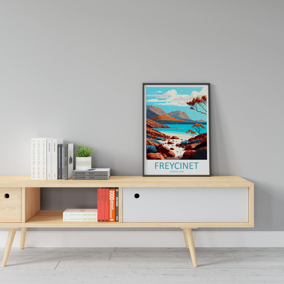 Freycinet National Park Travel Print Wall Art Freycinet Wall Hanging Home Décor Freycinet Gift Art Lovers Wall Art Australia Travel Print