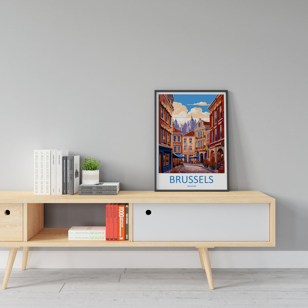 Brussels Travel Print Wall Art Brussels Wall Hanging Home Décor Brussels Gift Art Lovers Belgium Art Lover Gift Brussels Wall Décor