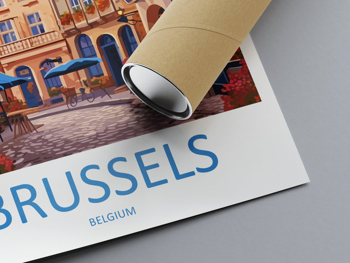 Brussels Travel Print Wall Art Brussels Wall Hanging Home Décor Brussels Gift Art Lovers Belgium Art Lover Gift Brussels Wall Décor