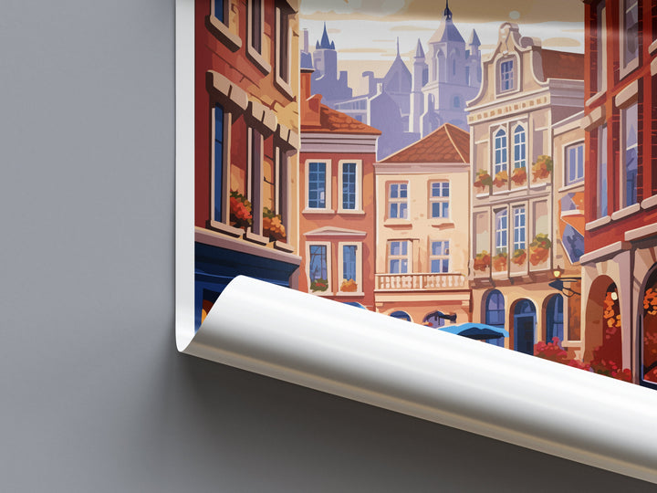 Brussels Travel Print Wall Art Brussels Wall Hanging Home Décor Brussels Gift Art Lovers Belgium Art Lover Gift Brussels Wall Décor