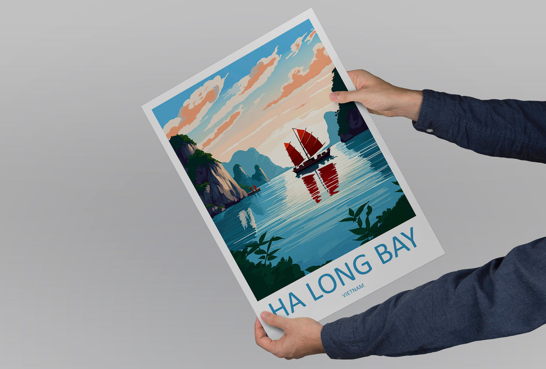 Ha Long Bay Travel Print Wall Art Ha Long Bay Wall Hanging Home Décor Ha Long Bay Gift Art Lovers Vietnam Art Lover Gift Ha Long Bay islands