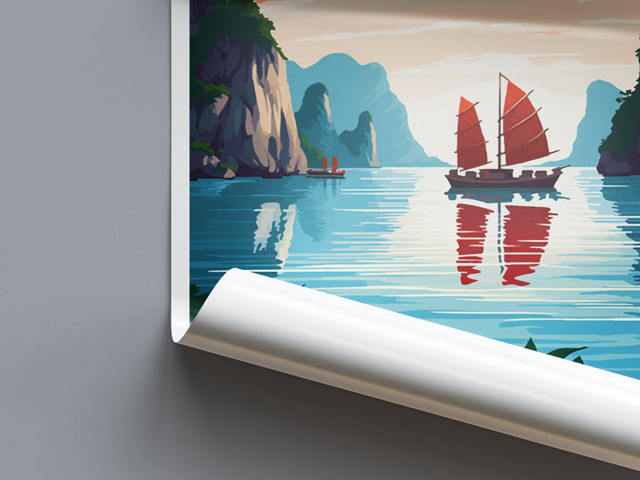 Ha Long Bay Travel Print Wall Art Ha Long Bay Wall Hanging Home Décor Ha Long Bay Gift Art Lovers Vietnam Art Lover Gift Ha Long Bay islands