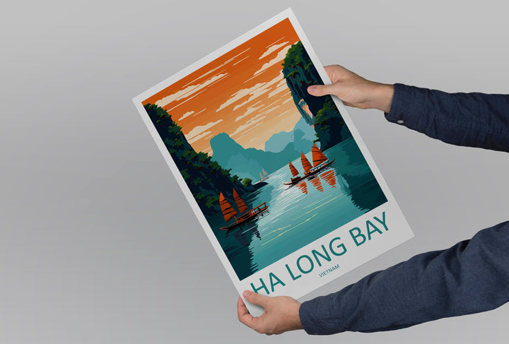 Ha Long Bay Travel Print Wall Art Ha Long Bay Wall Hanging Home Décor Ha Long Bay Gift Art Lovers Vietnam Art Lover Gift Ha Long Bay islands