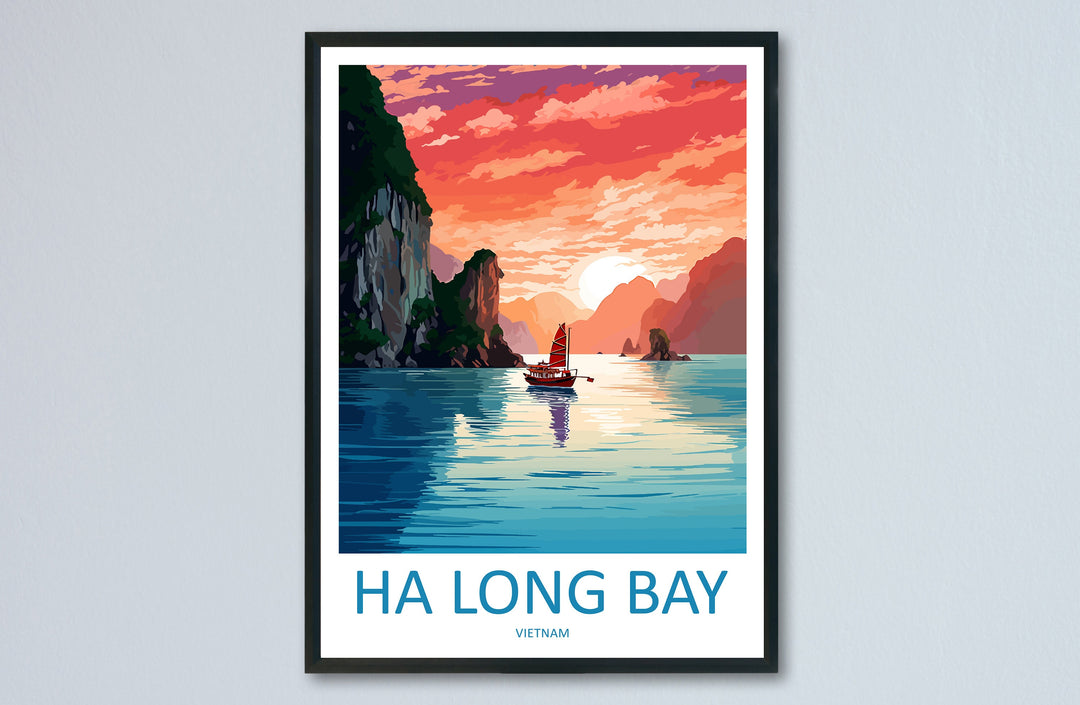 Ha Long Bay Travel Print Wall Art Ha Long Bay Wall Hanging Home Décor Ha Long Bay Gift Art Lovers Vietnam Art Lover Gift Ha Long Bay islands