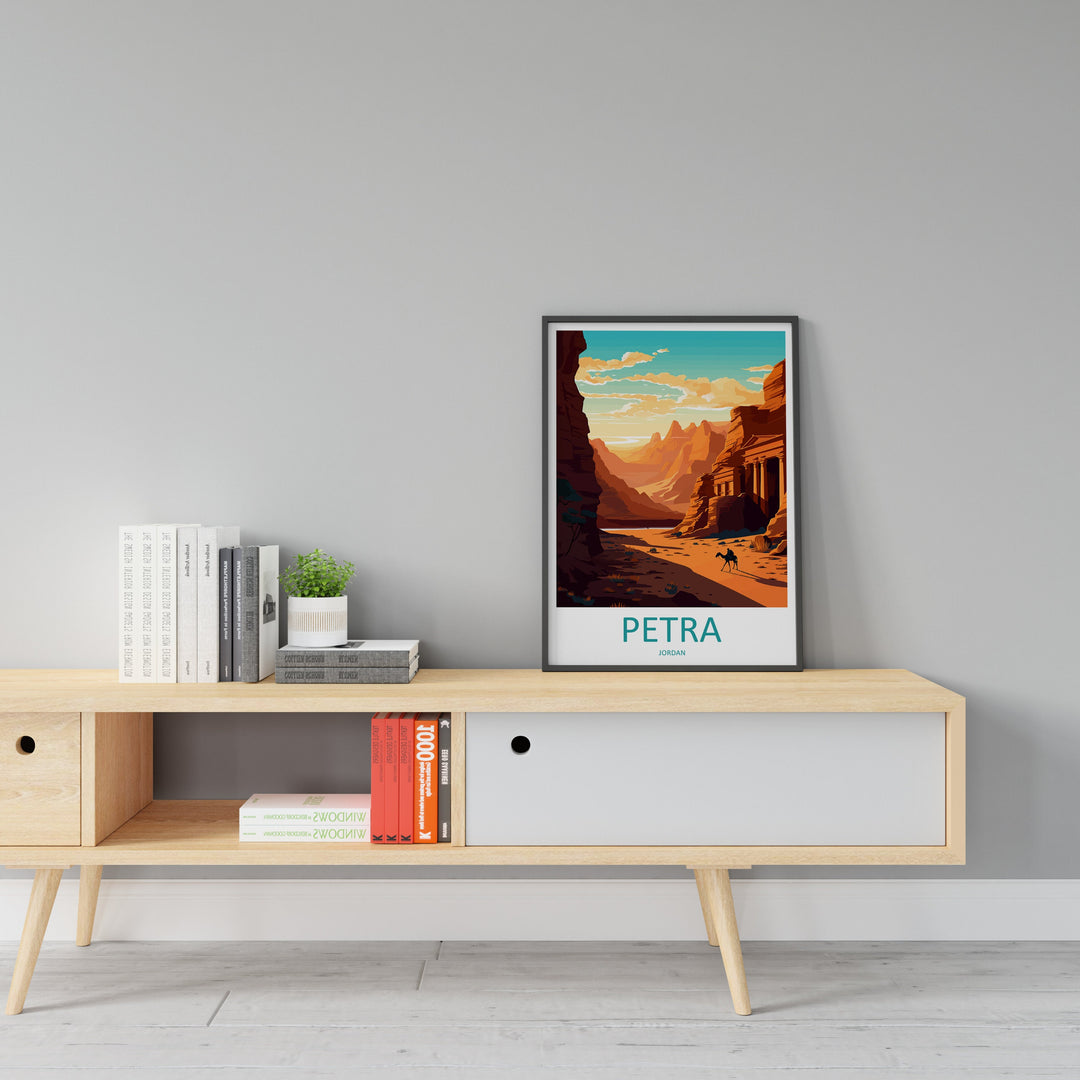 Petra Travel Print Wall Art Petra Wall Hanging Home Décor Petra Gift Art Lovers Jordan Art Lover Gift Petra Travel Poster