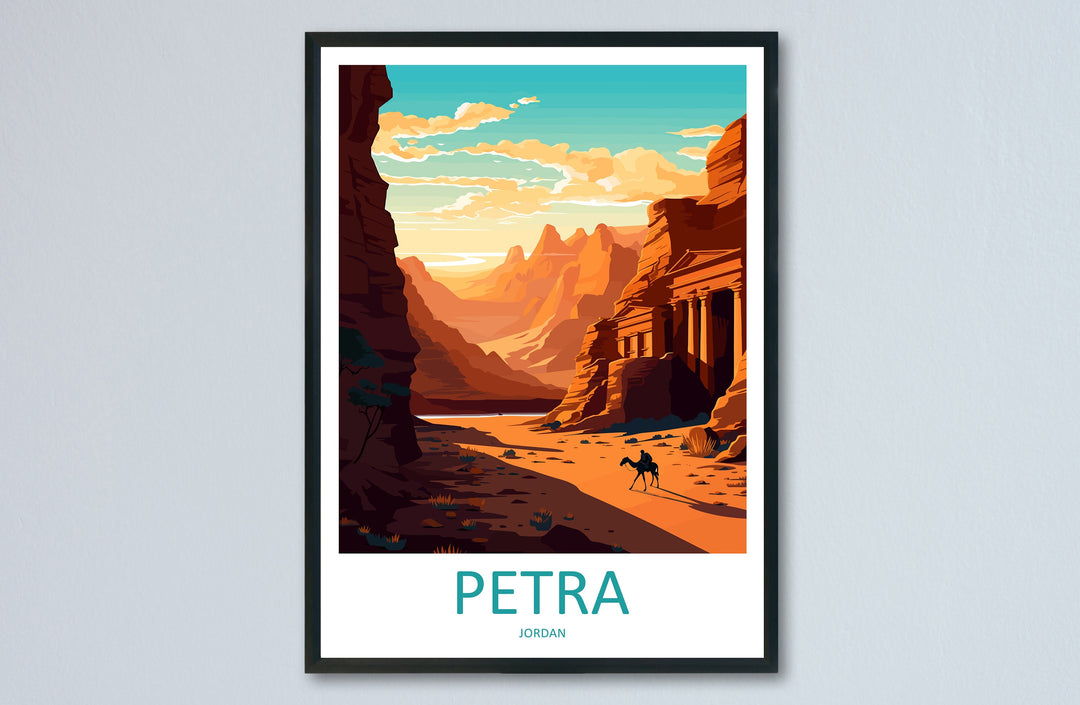 Petra Travel Print Wall Art Petra Wall Hanging Home Décor Petra Gift Art Lovers Jordan Art Lover Gift Petra Travel Poster