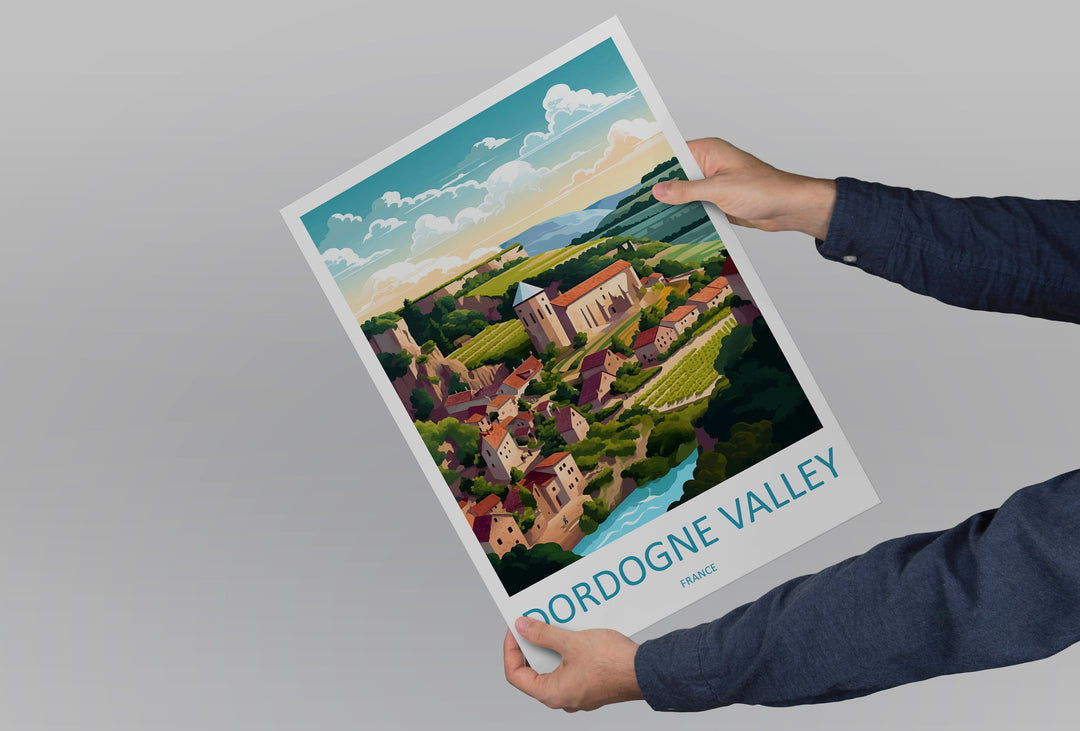 Dordogne Travel Print Wall Art Dordogne Wall Hanging Home Decoration Dordogne Gift Art Lovers Wall Art Print Art Dordogne Wall Hanging Art
