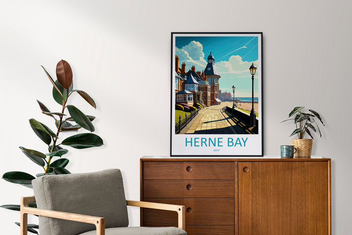 herne Bay Travel Print Wall Art herne Bay Wall Hanging Home Décor herne Bay Gift Art Lovers England Art Lover Gift Print Artwork Kent Art