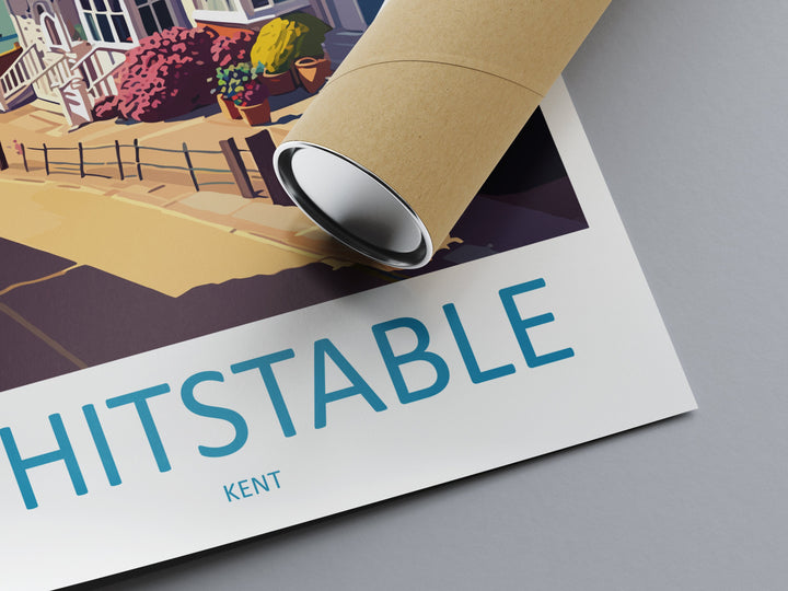 Whitstable Travel Print Wall Art Whitstable Wall Hanging Home Décor Whitstable Gift Art Lovers England Art Lover Gift Print Artwork Kent Art
