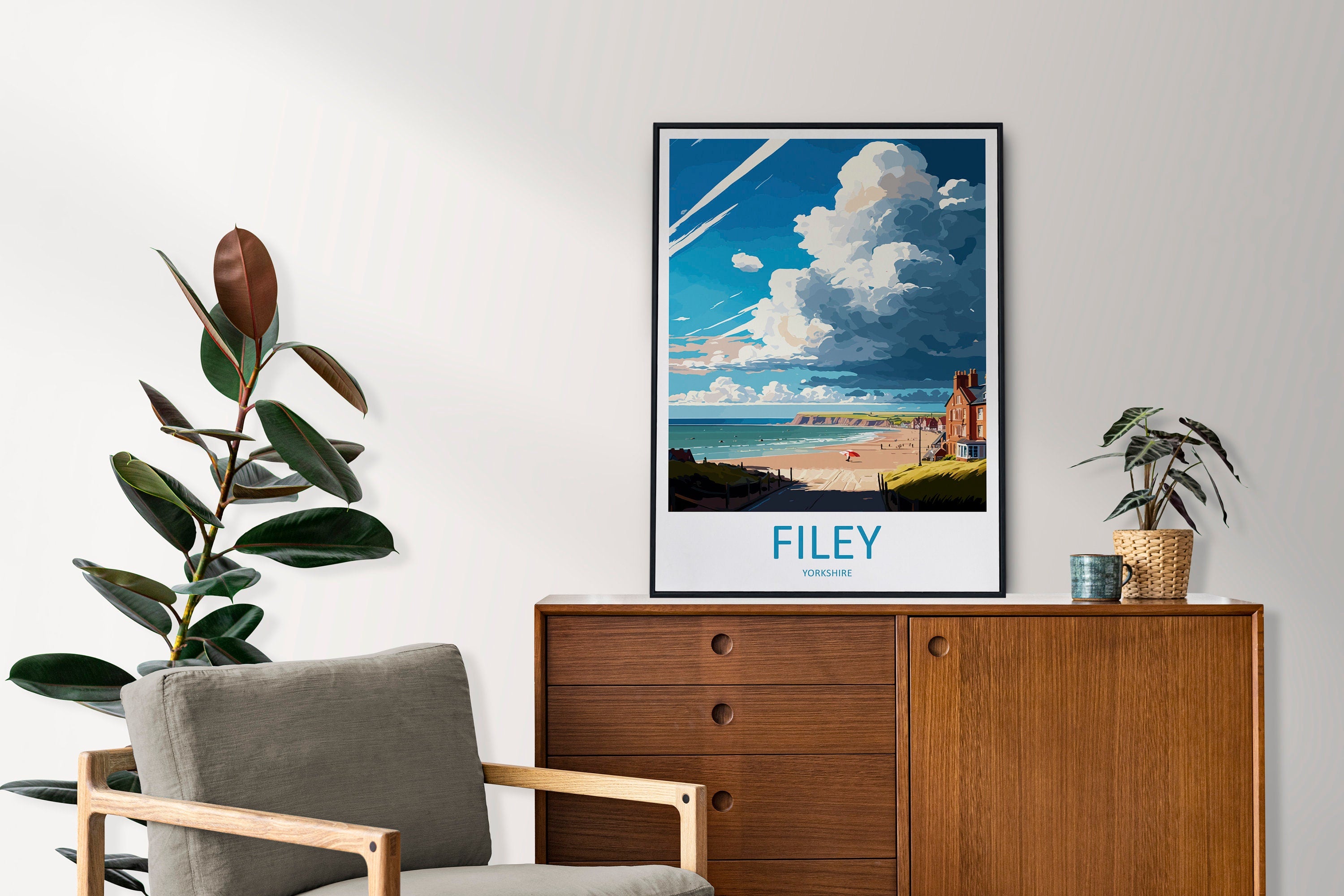 Filey Travel Print