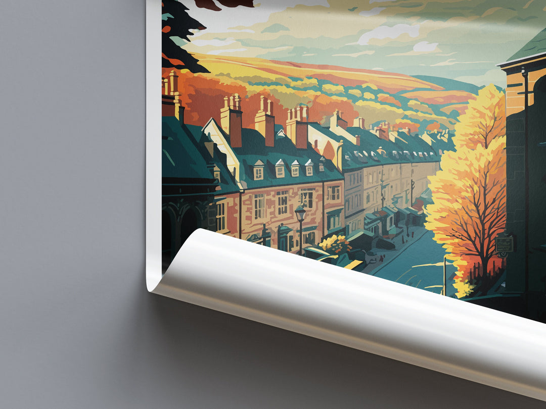 Hebden Bridge Travel Print Wall Art Hebden Bridge Wall Hanging Home Décor Hebden Bridge Gift Art Lovers England Art Lover Gift Print Artwork