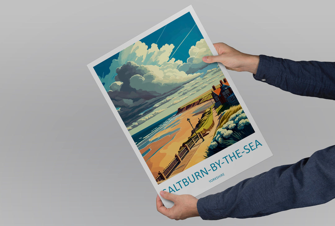 Saltburn-By-The-Sea Travel Print Wall Art Saltburn-By-The-Sea Wall Hanging Home Décor Saltburn-By-The-Sea Gift Art Lovers England Art Lover