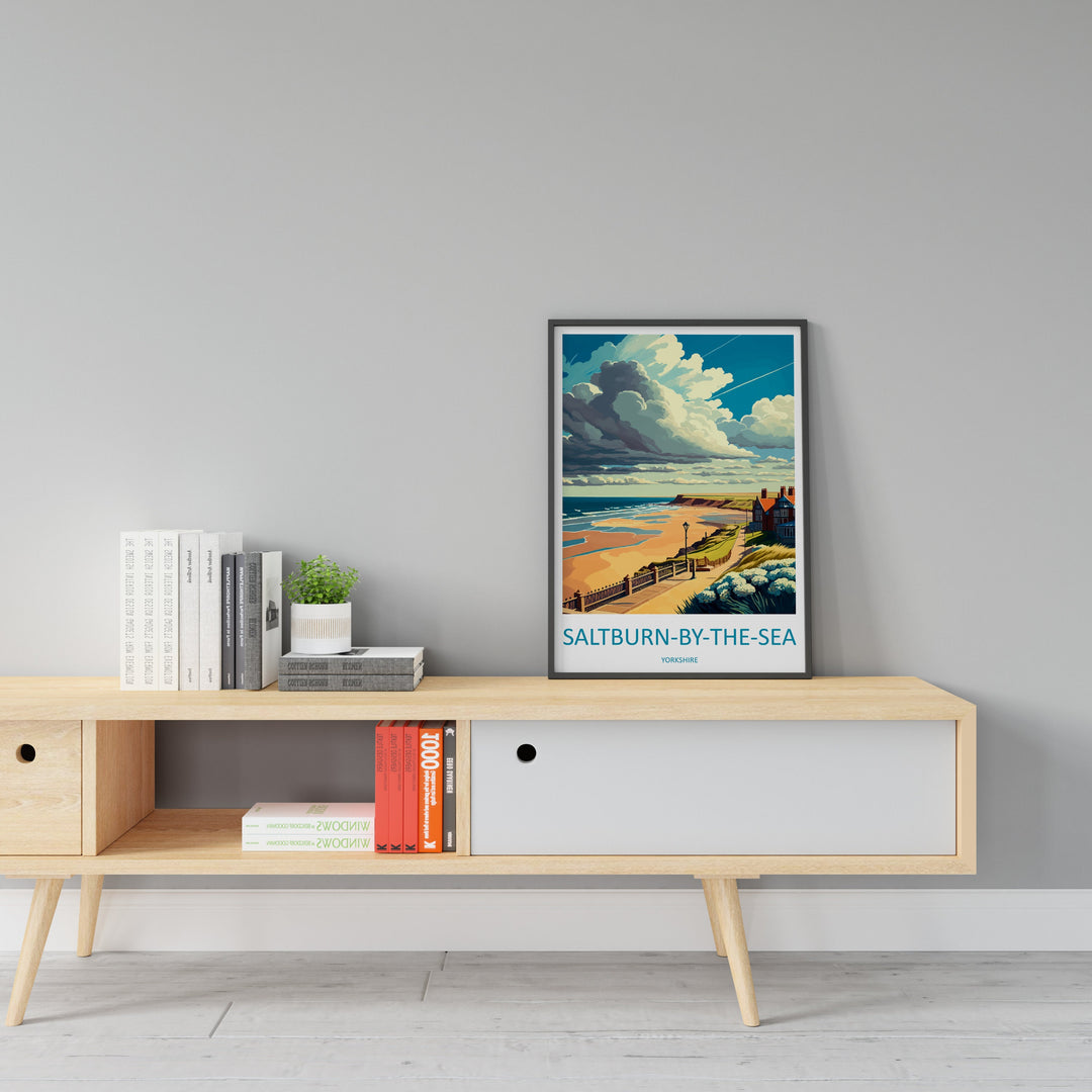 Saltburn-By-The-Sea Travel Print Wall Art Saltburn-By-The-Sea Wall Hanging Home Décor Saltburn-By-The-Sea Gift Art Lovers England Art Lover
