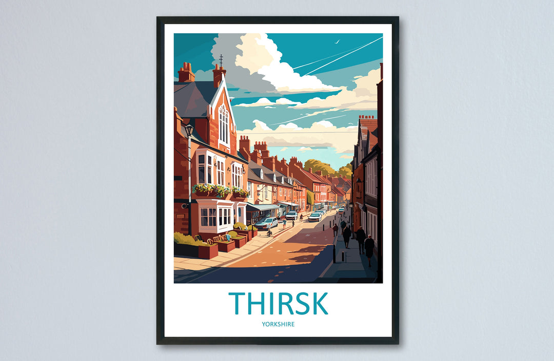 Thirsk Travel Print Wall Art Thirsk Wall Hanging Home Décor Thirsk Gift Art Lovers England Art Lover Gift Print Artwork