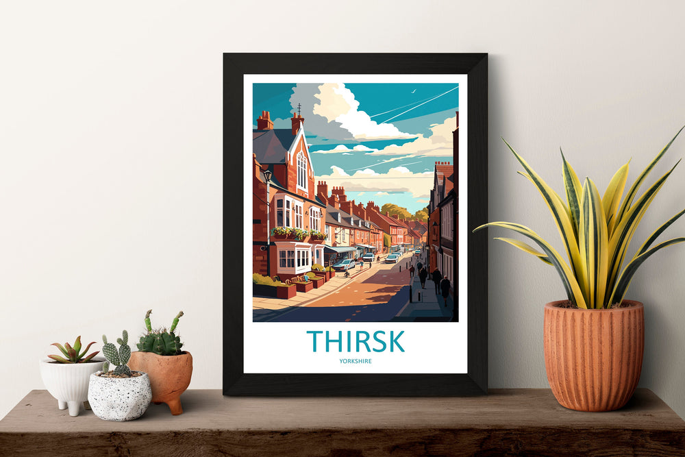 Thirsk Travel Print Wall Art Thirsk Wall Hanging Home Décor Thirsk Gift Art Lovers England Art Lover Gift Print Artwork