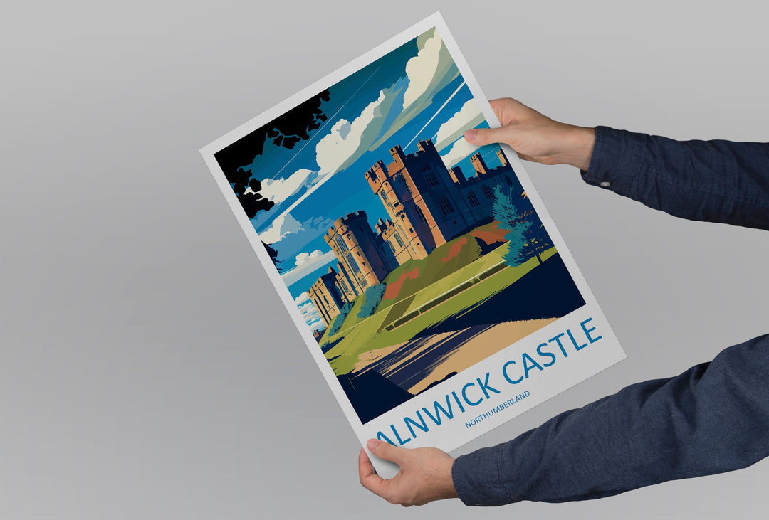 Alnwick Castle Travel Print Wall Art Alnwick Castle Wall Hanging Home Décor Alnwick Castle Gift Art Lovers England Art Lover Gift Print