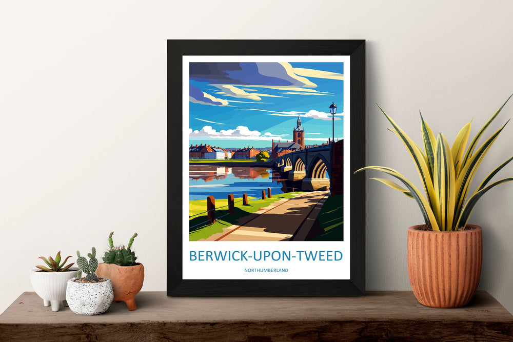 Berwick-Upon-Tweed Travel Print Wall Art Berwick-Upon-Tweed Wall Hanging Home Décor Berwick-Upon-Tweed Gift Art Lovers England Art Lover