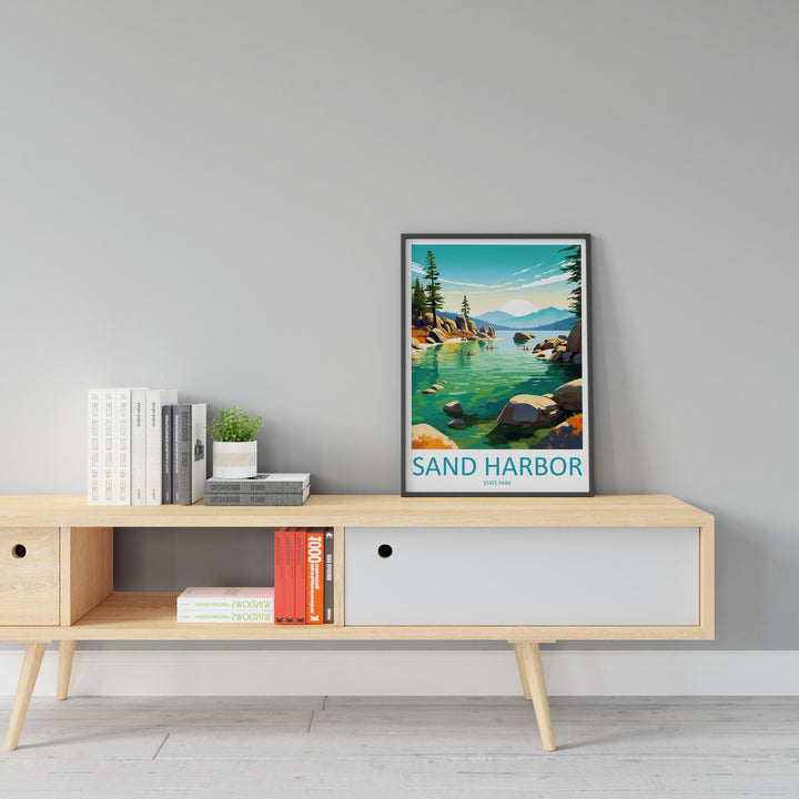 Sand Harbor State Park Travel Print Wall Art Sand Harbor Wall Hanging Home Décor Sand Harbor Gift Art Lovers Nevada Art Lover Travel Gift