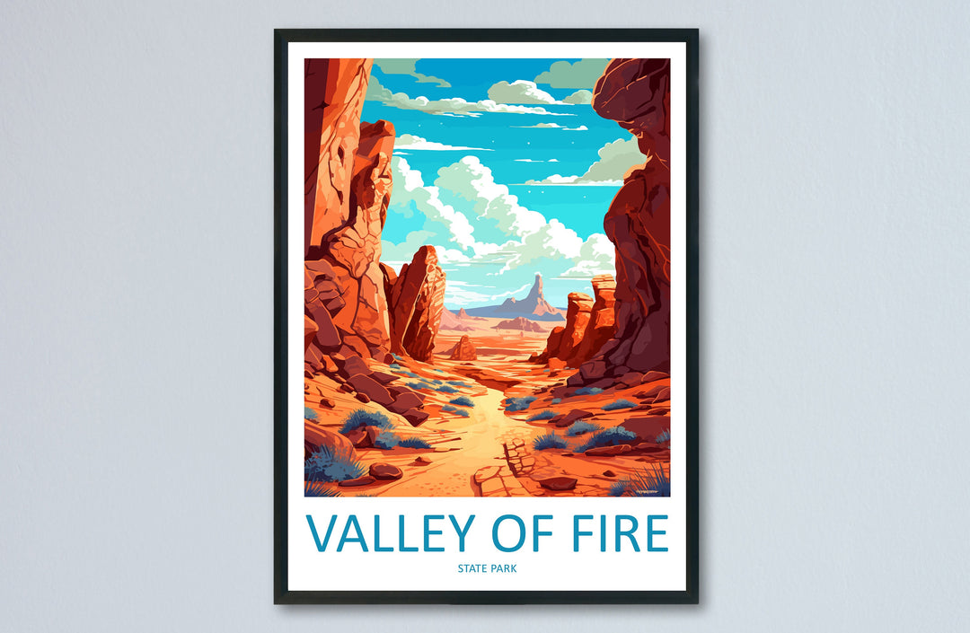 Valley Of Fire State Park Travel Print Wall Art Valley Of Fire Wall Hanging Home Décor Valley Of Fire Gift Art Lovers Nevada Art Lover