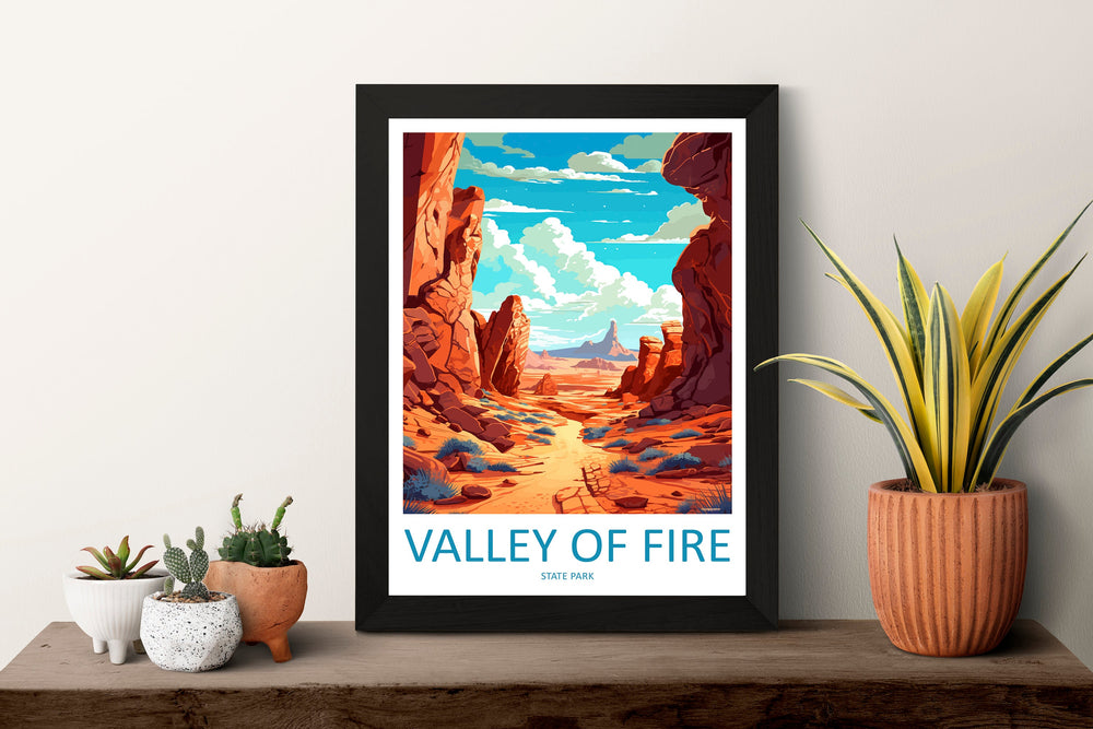 Valley Of Fire State Park Travel Print Wall Art Valley Of Fire Wall Hanging Home Décor Valley Of Fire Gift Art Lovers Nevada Art Lover