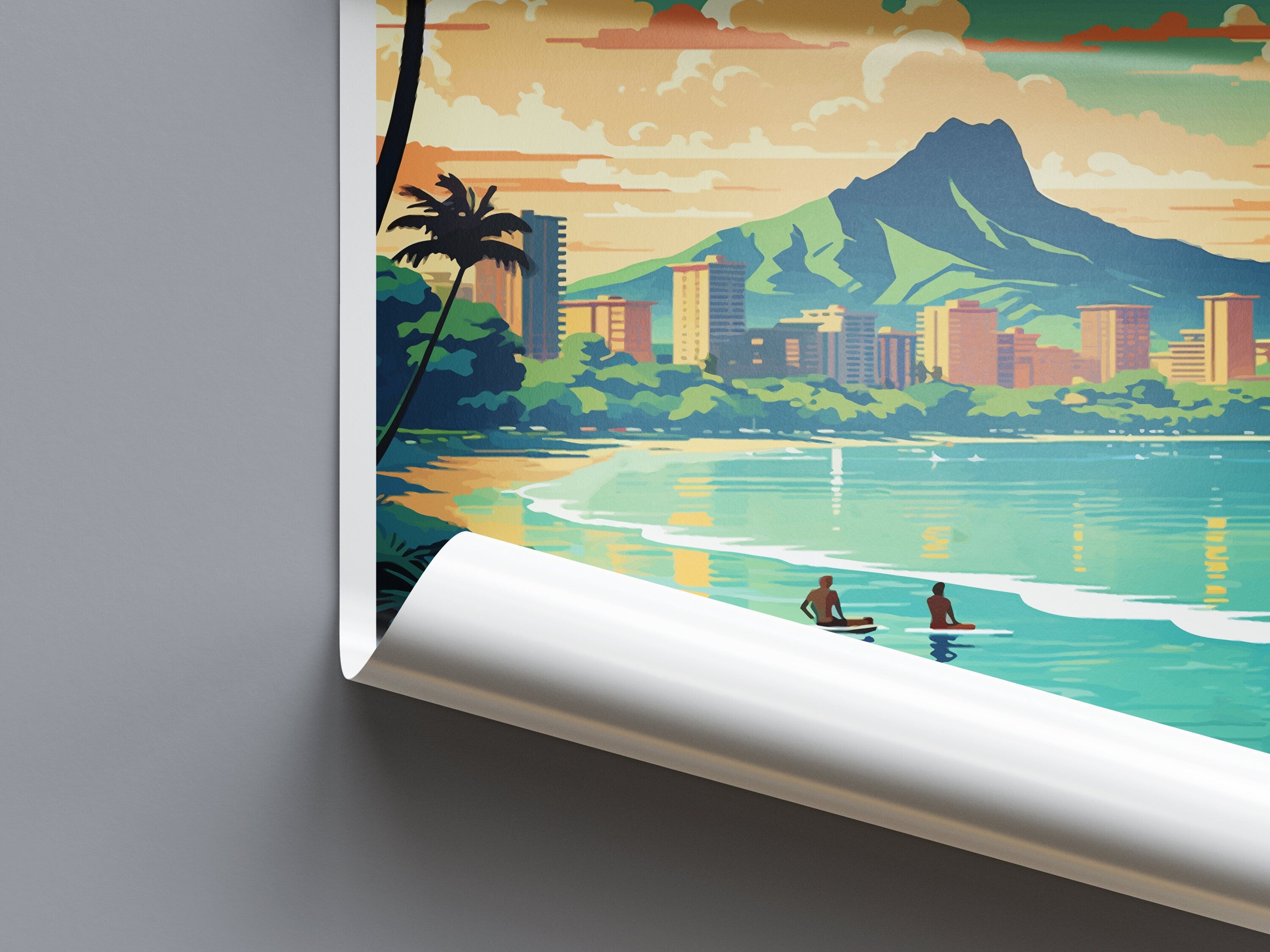 Honolulu Travel Print