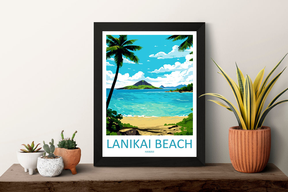 Lanikai Beach Travel Print Wall Art Lanikai Beach Wall Hanging Home Décor Lanikai Beach Gift Art Lovers Hawaii Art Lover Gift Print Artwork