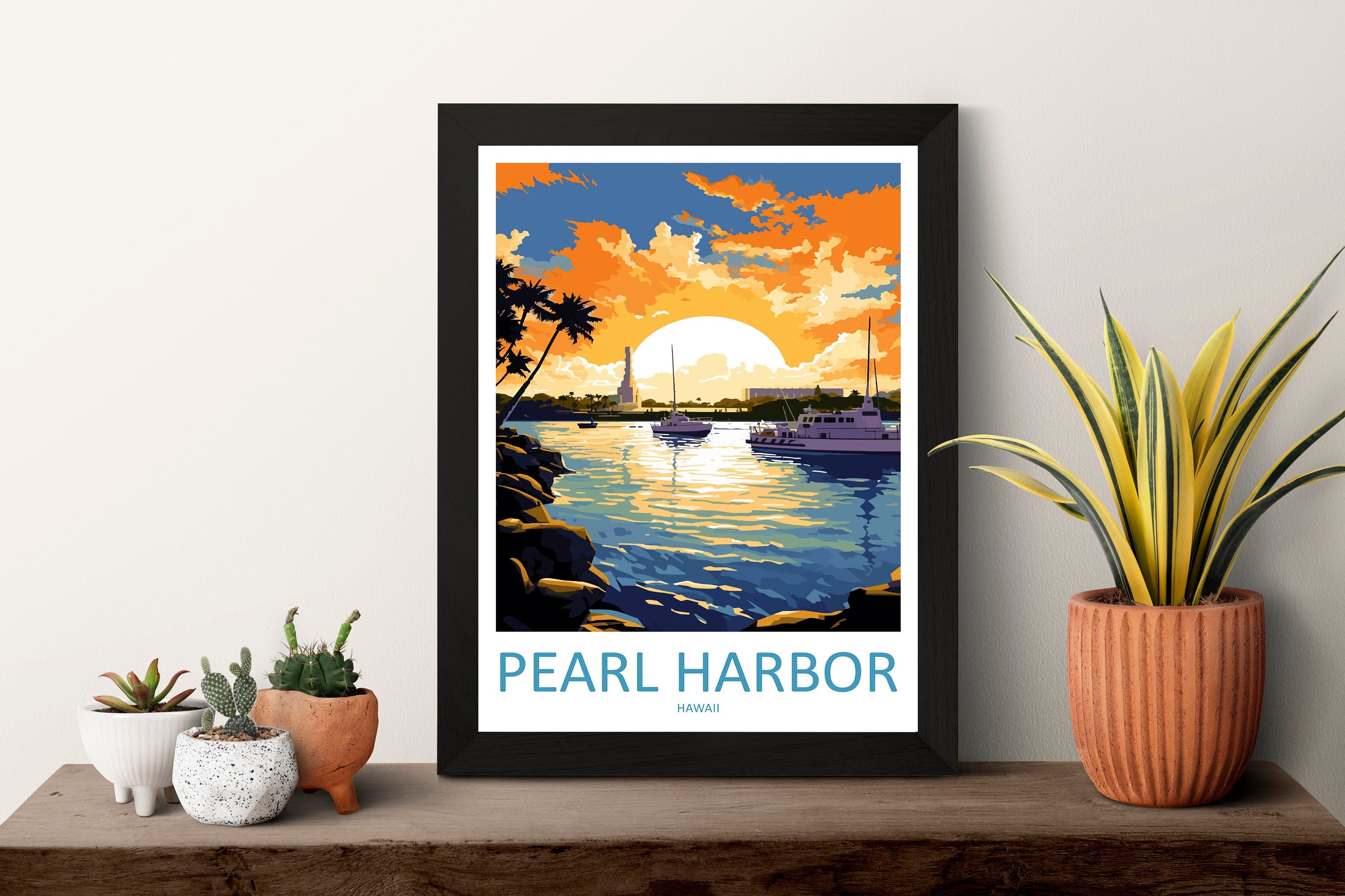 Pearl Harbor Travel Print