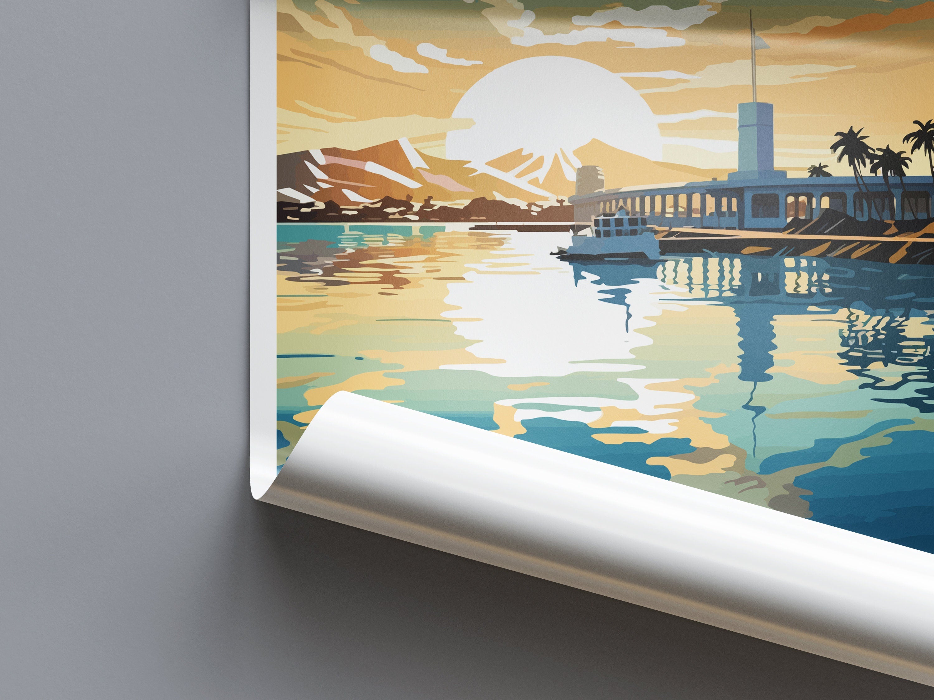 Pearl Harbor Travel Print