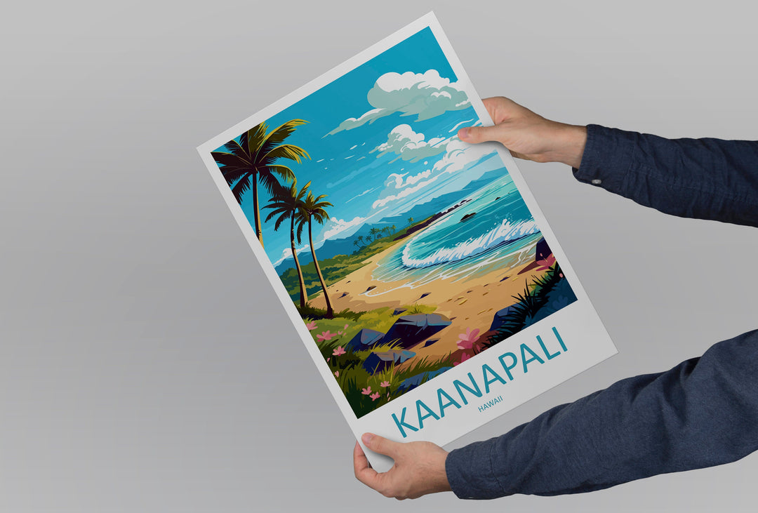 Kaanapali Travel Print Wall Art Kaanapali Wall Hanging Home Décor Kaanapali Gift Art Lovers Hawaii Art Lover Gift Print Artwork