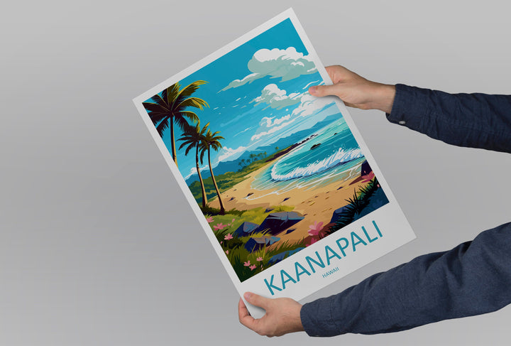 Kaanapali Travel Print Wall Art Kaanapali Wall Hanging Home Décor Kaanapali Gift Art Lovers Hawaii Art Lover Gift Print Artwork