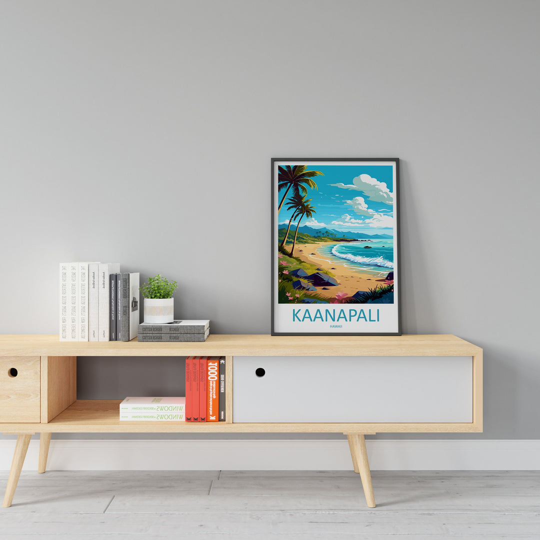 Kaanapali Travel Print Wall Art Kaanapali Wall Hanging Home Décor Kaanapali Gift Art Lovers Hawaii Art Lover Gift Print Artwork