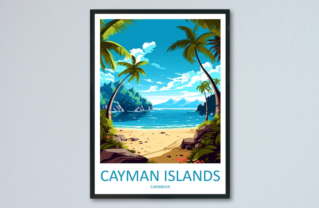 Cayman Islands Travel Print Wall Art Cayman Islands Wall Hanging Home Décor Cayman Islands Gift Art Lovers Wall Art Caribbean