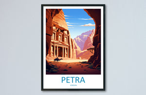 Petra Travel Print Wall Art Petra Wall Hanging Home Décor Petra Gift Art Lovers Jordan Art Lover Gift Petra Travel Poster