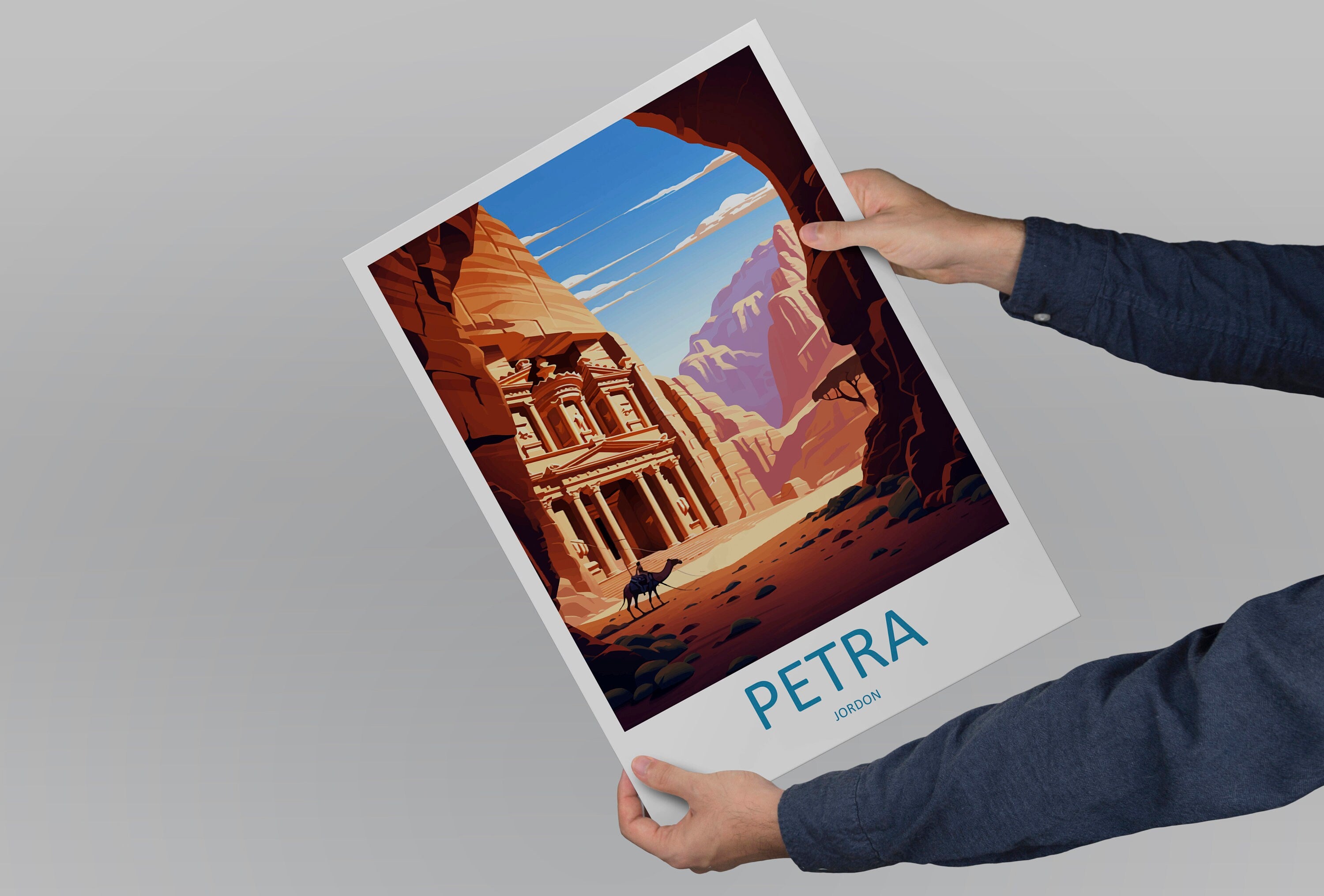 Petra Travel Print Wall Art Petra Wall Hanging Home Décor Petra Gift Art Lovers Jordan Art Lover Gift Petra Travel Poster