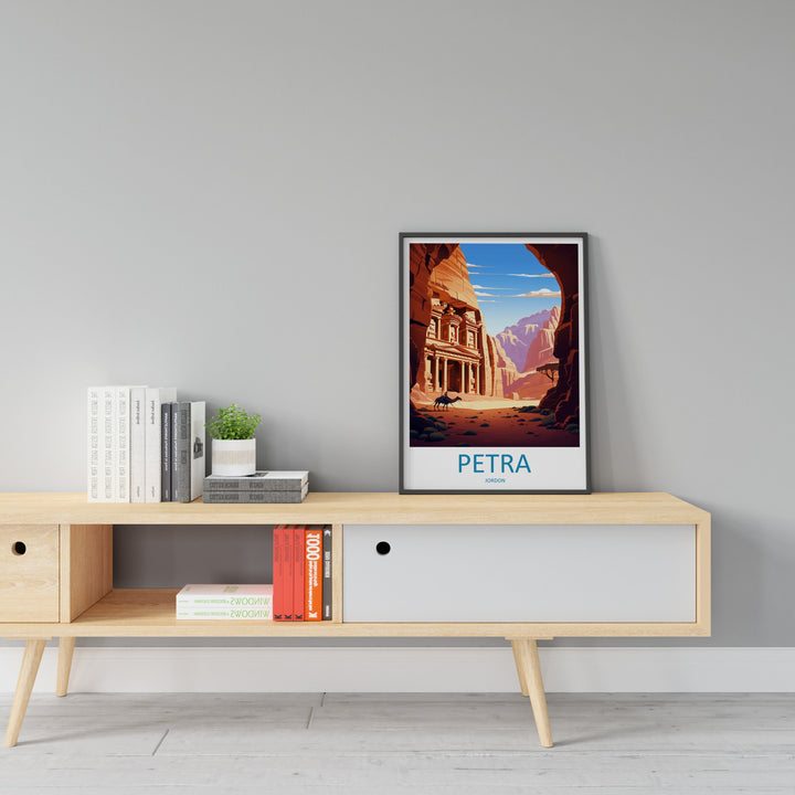 Petra Travel Print Wall Art Petra Wall Hanging Home Décor Petra Gift Art Lovers Jordan Art Lover Gift Petra Travel Poster